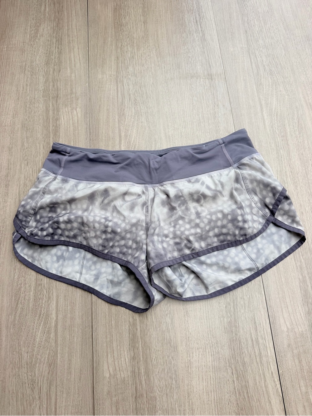 lululemon athletica Gray Printed Athletic Running Shorts
